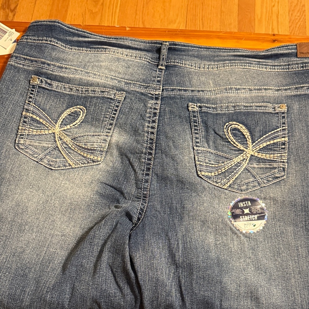 Wallflower Women's Dark Blue Boot Cut Jeans - Picture 3 of 4